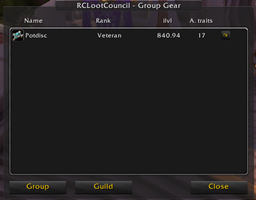 RCLootCouncil - GroupGear