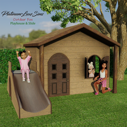 Outdoor Fun Set - Playhouse & Slide