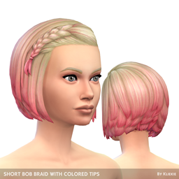Short Bob Braid With Colored Tips logo