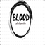 Glitchy blood logo