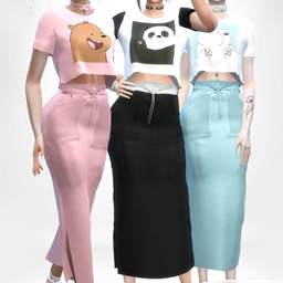 We bare bears (Escandalosos) long skirt Outfit for women
