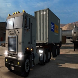 container 20ft 2 axles trailer logo