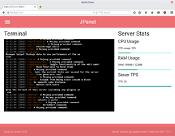 JPanel - Minecraft Webpanel project image