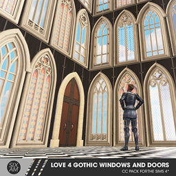 Love for Gothic Windows and Doors CC Pack