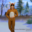 Christmas reindeer costume logo
