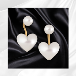 Pearl Heart Earrings logo