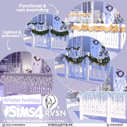 Winter holiday fence trim set (2021) logo