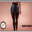 Lace leather pants logo