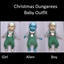 Christmas dungarees baby outfit logo