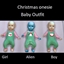 Christmas Onesie baby outfit logo