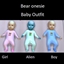 Bear onesie baby outfit logo