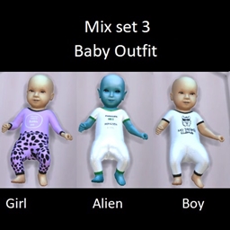 Mix set 3 baby outfit