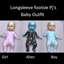 Longsleeve footsie Pj's baby outfit logo