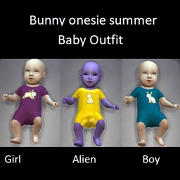 Bunny onesie summer baby outfit