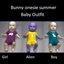 Bunny onesie summer baby outfit logo