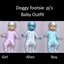 Doggy footsie pj's baby outfit logo
