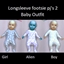 Longsleeve footsie pj's 2 logo