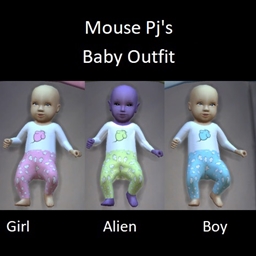 Mouse Pj's baby outfit