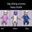 Big sibling onesies baby outfit logo
