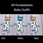 All Pandababies baby outfit logo