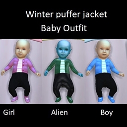 Winter puffer jacket baby outfit