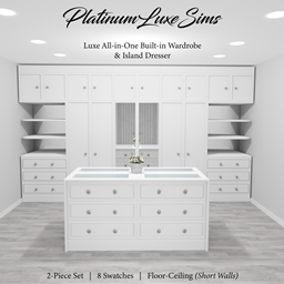 Luxe all-in-one Built-in Wardrobe & Island Dresser