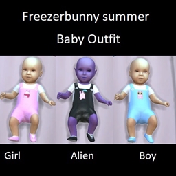 Freezerbunny dungarees summer version baby outfit