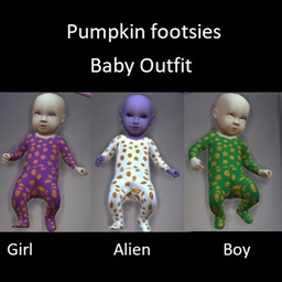 Pumpkin footsies baby outfit