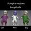 Pumpkin footsies baby outfit logo