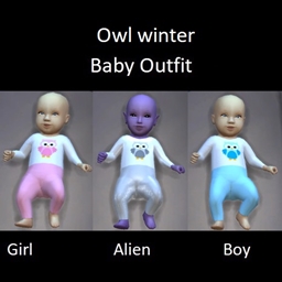 Owl winter baby outfit