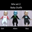 Mix set 2 baby outfit logo