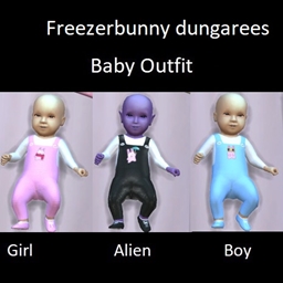 Freezerbunny dungarees baby outfit