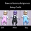 Freezerbunny dungarees baby outfit logo