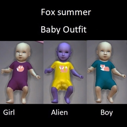 Fox summer baby outfit