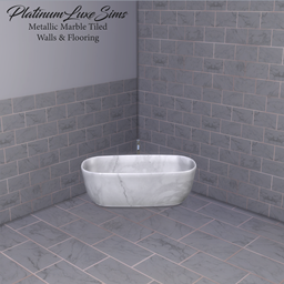 Metallic Marble Tiled Walls & Flooring