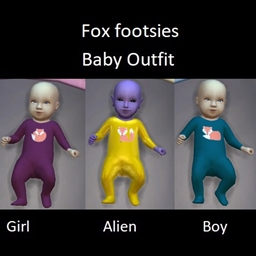 Fox footsies baby outfit