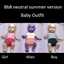 Bb8 neutral summer version baby outfit logo