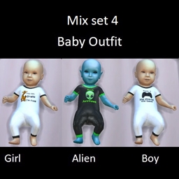 Mix set 4 baby outfit