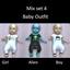 Mix set 4 baby outfit