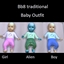 Bb8 traditional baby outfit logo