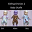 Sibling onesies 2 logo