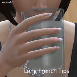 Longer French tip nails