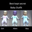 Best kept secret baby outfit logo