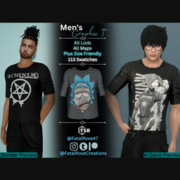 FatalRoseCreations Mens Graphic T