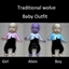 Traditional wolve baby outfit logo