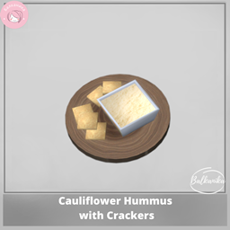 Cauliflour Hummus with Crackers