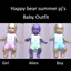 Happy bear summer pj's logo