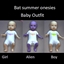 Bat summer onesies baby outfit logo