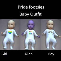 Pride footsies baby outfit