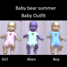 Baby bear summer baby outfit